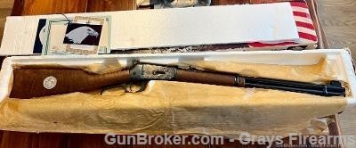 PRISTINE WINCHESTER EAGLE COMMEMORATIVE RIFLE W/ BOX AND TAGS 1982-img-0