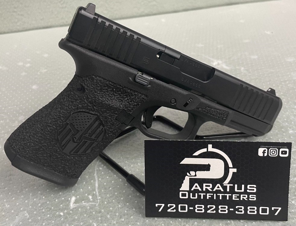 GLOCK G23 GEN 5 W/ SPARTAN LASER STIPPLED GRIP .40S&W 4.02" NEW NO CC FEE-img-1