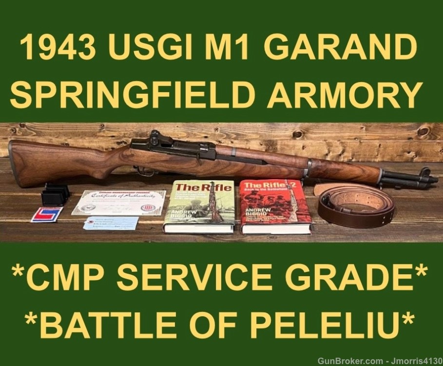 M1 GARAND 1943 SPRINGFIELD CMP SERVICE GRADE PERFECT BORE 0+/1+ AMAZING  -img-0