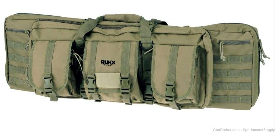 RUKX GEAR 36" TACTICAL DOUBLE GUN CASE GREEN NIB!!-img-0
