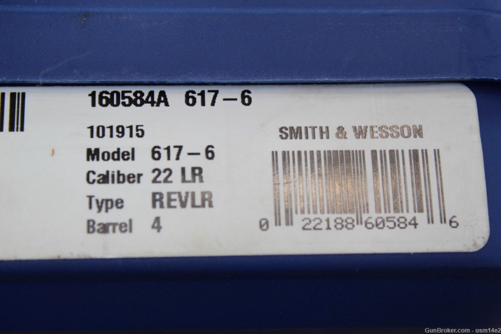 Smith & Wesson 617-6 22 LR 4 " 10 Shot S&W-img-2