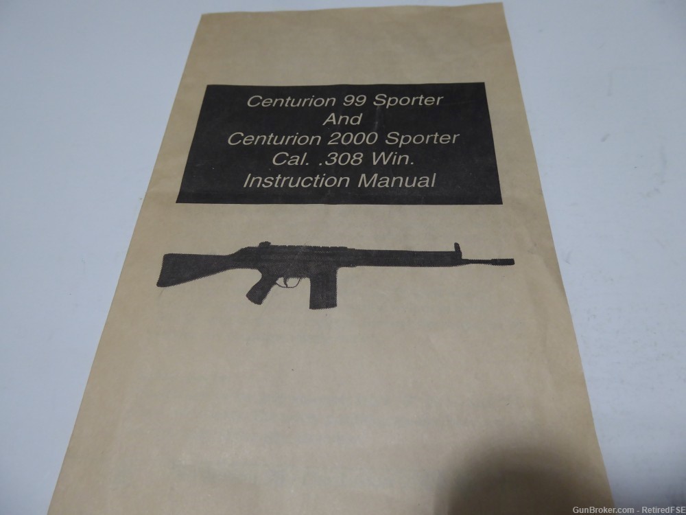 Centurian 99 & 2000 Sporter Rifle (HK 91) Type User Manual-img-0