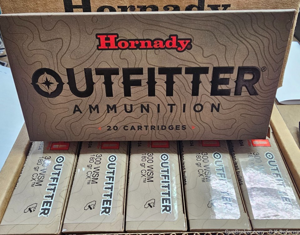 100 Rounds Hornady Outfitter 300WSM Lead Free 180GR 822034-img-0