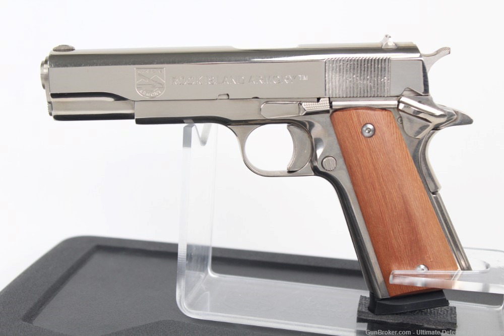 Excellent Armscor Rock Island M1911-A1FS Factory Hi-Polish Nickel 45 ACP -img-2