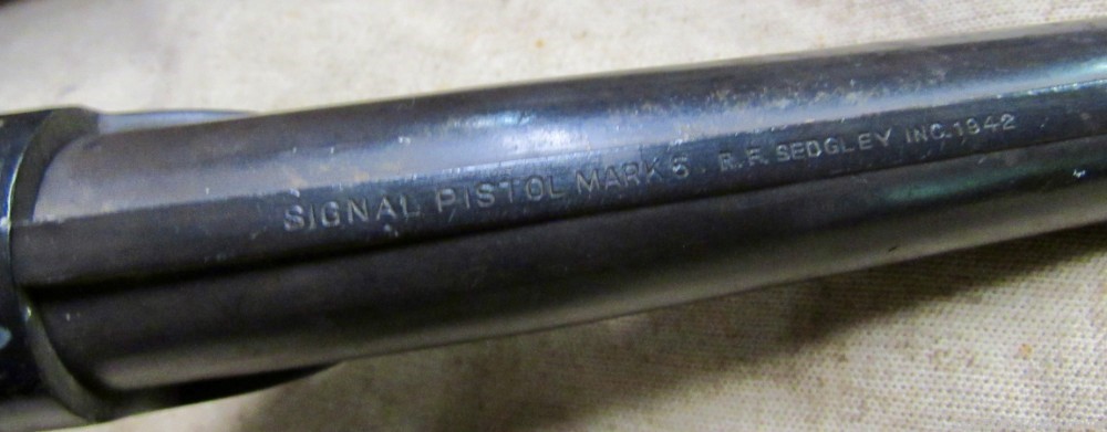 Original WWII USN Sedgley Mark 5 Signal Flare Pistol 1942-img-4