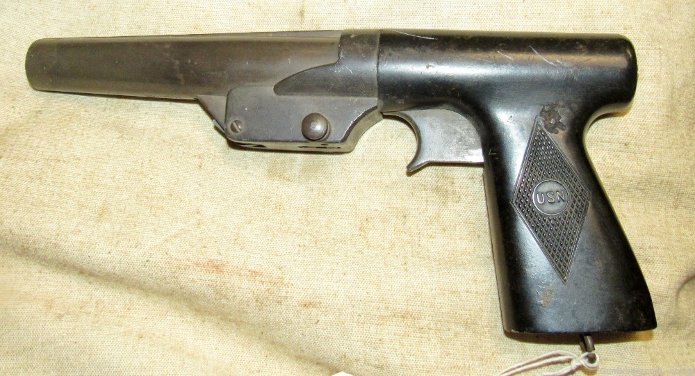 Original WWII USN Sedgley Mark 5 Signal Flare Pistol 1942-img-7