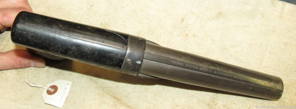 Original WWII USN Sedgley Mark 5 Signal Flare Pistol 1942-img-3
