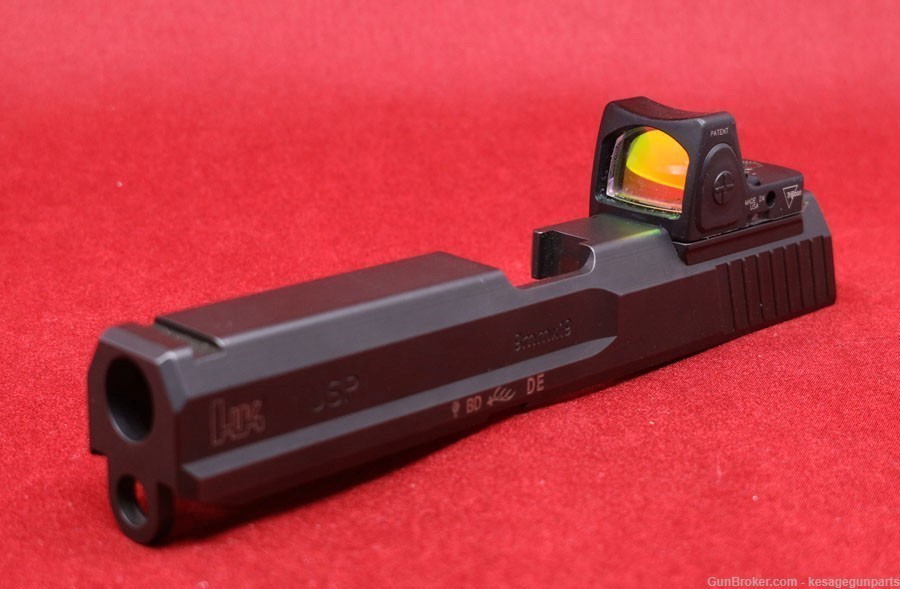 Stripped Heckler & Koch USP 9mm Slide with Trijicon RMR Plate-img-0