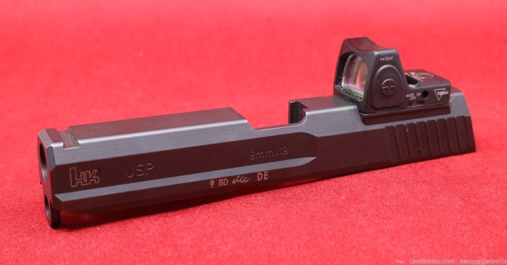 Stripped Heckler & Koch USP 9mm Slide with Trijicon RMR Plate-img-1
