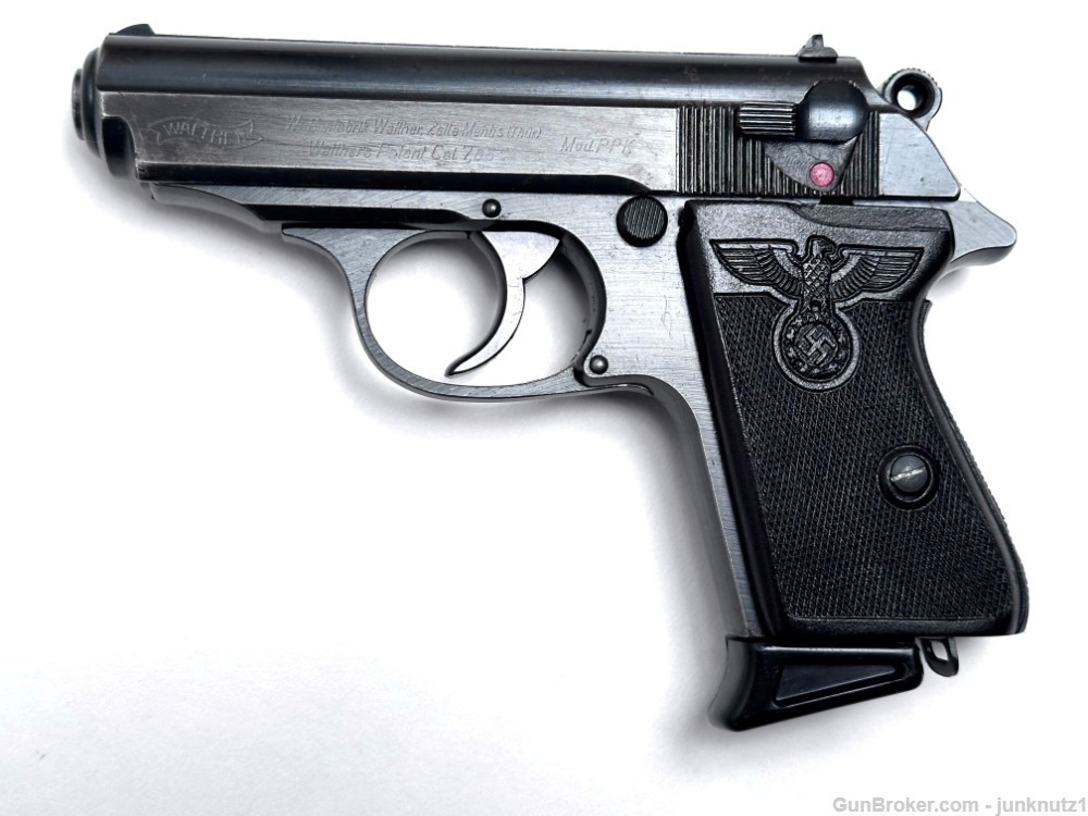 Walther PPK German WWII Era 1943 with Repro Party Leader Eagle Grip.-img-0