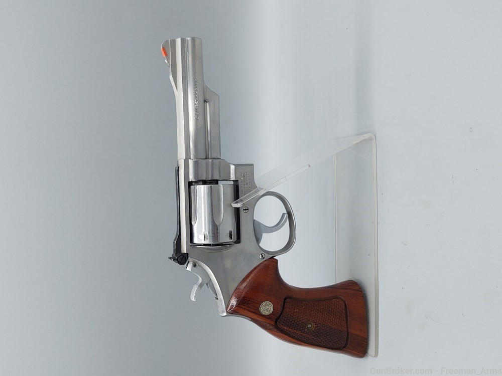 Smith & Wesson Model 66-Stainless Revolver-357 Magnum-Walnut Stocks-img-5