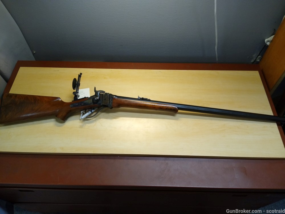 Early Shiloh Sharps Old Reliable, 50-90 Single Shot Rifle w/ Peep sight-img-9