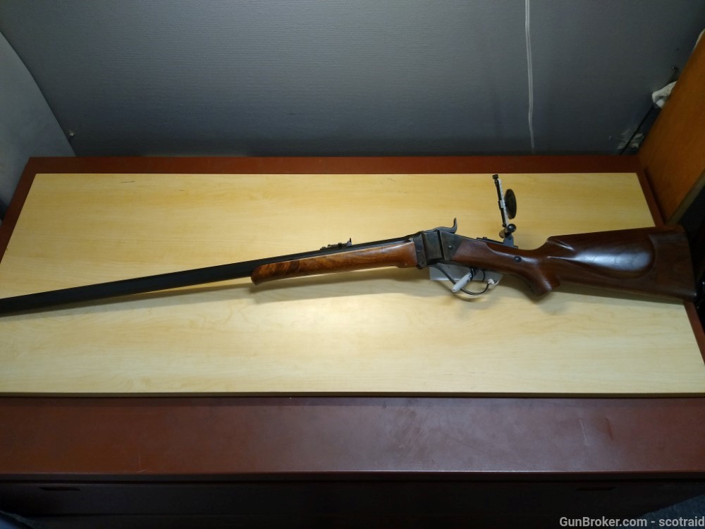 Early Shiloh Sharps Old Reliable, 50-90 Single Shot Rifle w/ Peep sight-img-16