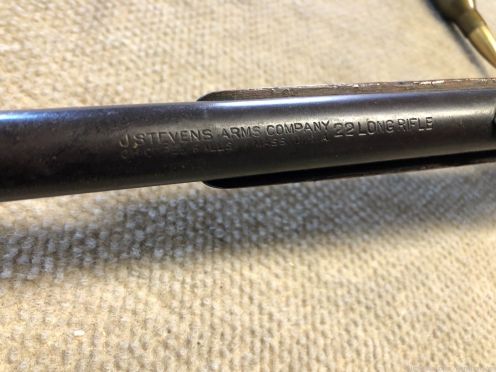 J. STEVENS ARMS MOD 1915 22 LR FALLING BLOCK IN WORKING CONDITION -img-20