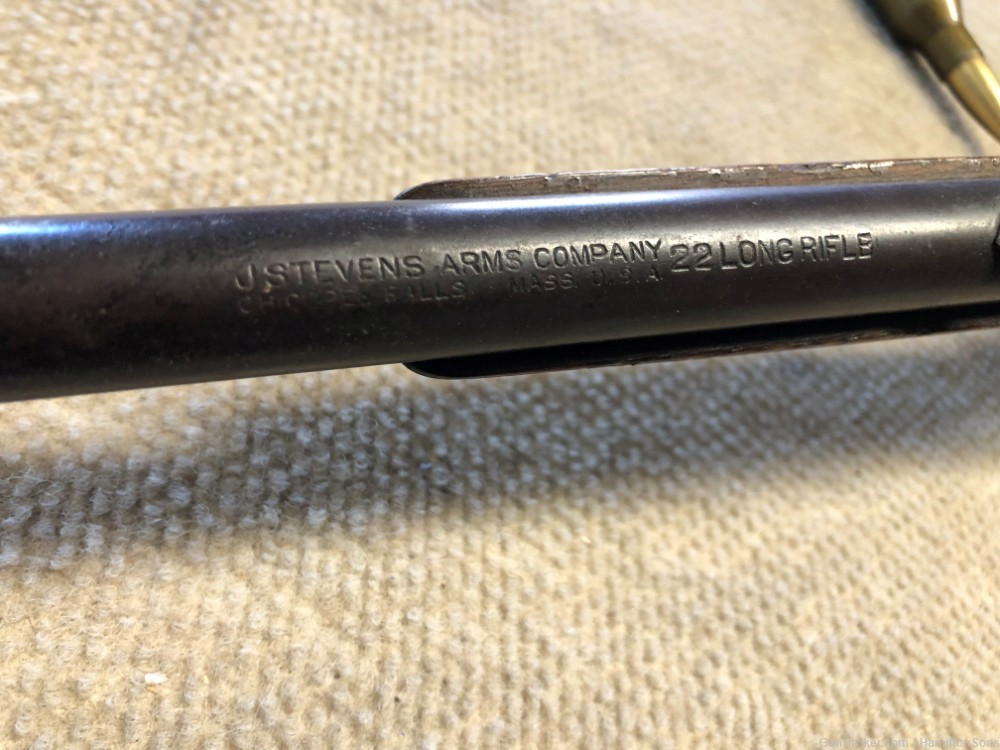 J. STEVENS ARMS MOD 1915 22 LR FALLING BLOCK IN WORKING CONDITION -img-21