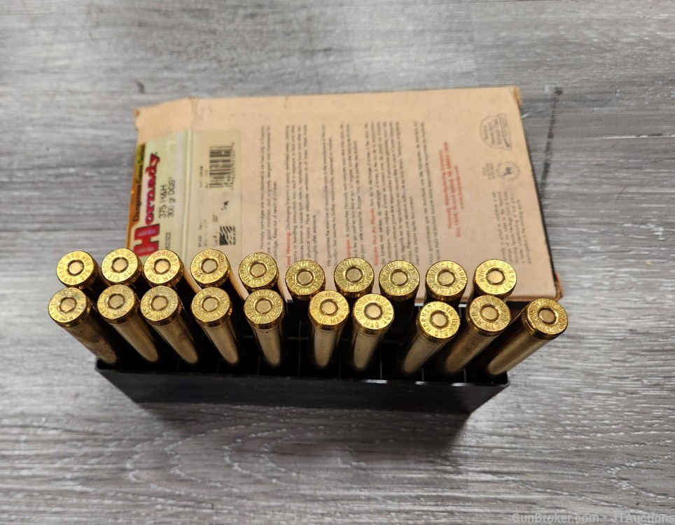 Hornady 375 H&H Mag 300 gr DGS 20 Rounds-img-1