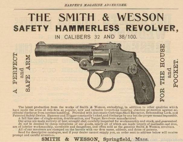 1890 Antique/No FFL Nickel 1st Model S&W Safety Hammerless .32-img-30