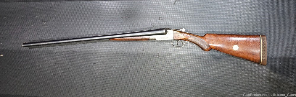 ITHACA SIDE BY SIDE SHOTGUN 12 GAUGE Serial# 188XXX Inlayed Silver Quarters-img-0