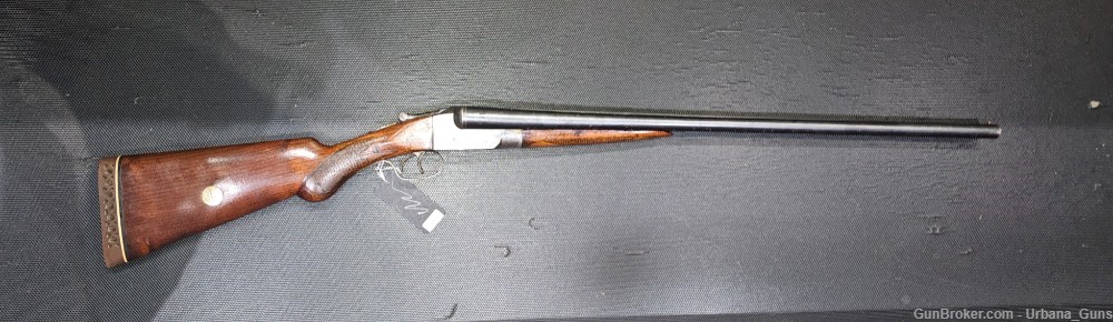 ITHACA SIDE BY SIDE SHOTGUN 12 GAUGE Serial# 188XXX Inlayed Silver Quarters-img-1