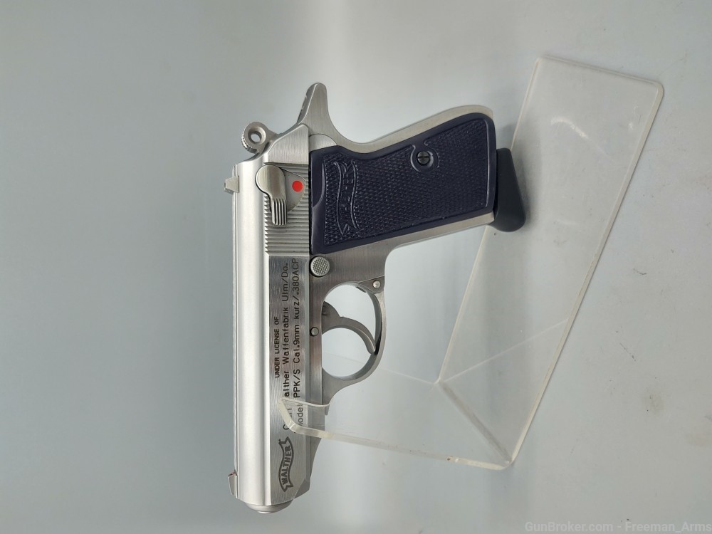 Walther PPK/S Semi Auto Pistol-Stainless Steel-380ACP-7 round Mag-img-1