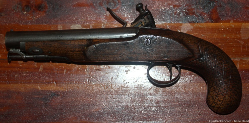 Flintlock pistol-lock marked Greer-img-1