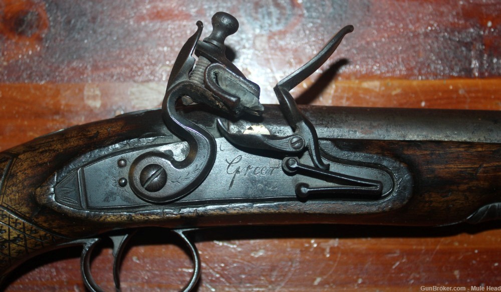Flintlock pistol-lock marked Greer-img-4