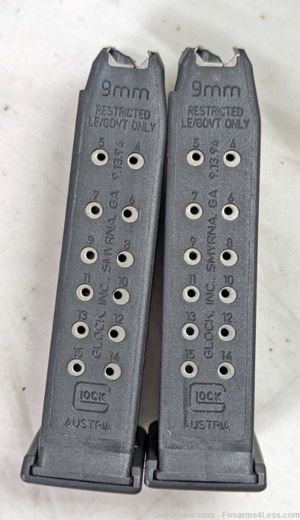 (13) Factory Glock 19 Magazines 9mm 15rd 10rd LE Austria 10 15 Restricted-img-1