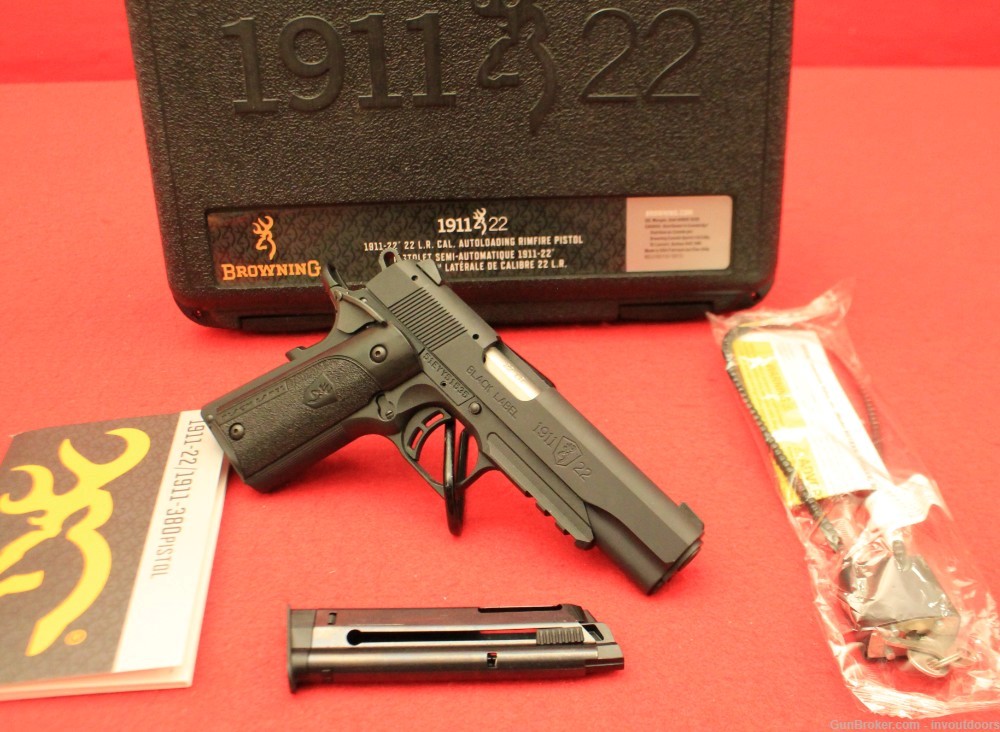 Browning 1911-22 .22 LR 4.25"-barrel semi-auto pistol NIB. -img-0