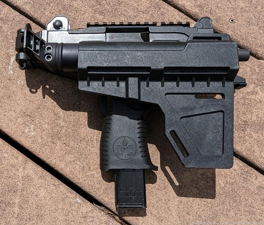 IWI UZI Pro pistol with brace and 5 magazines-img-2