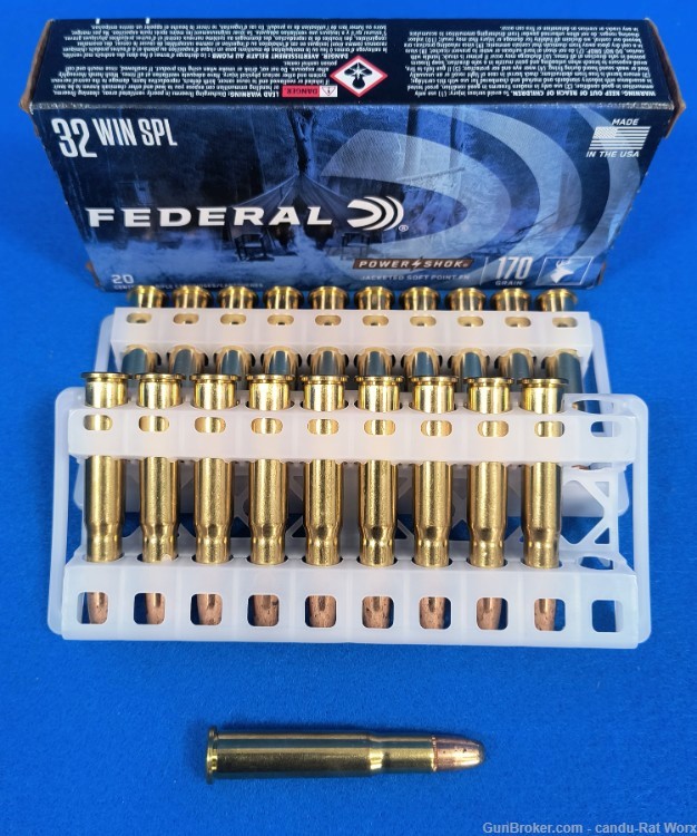32 Winchester Special Ammo – 20 Rounds-img-1