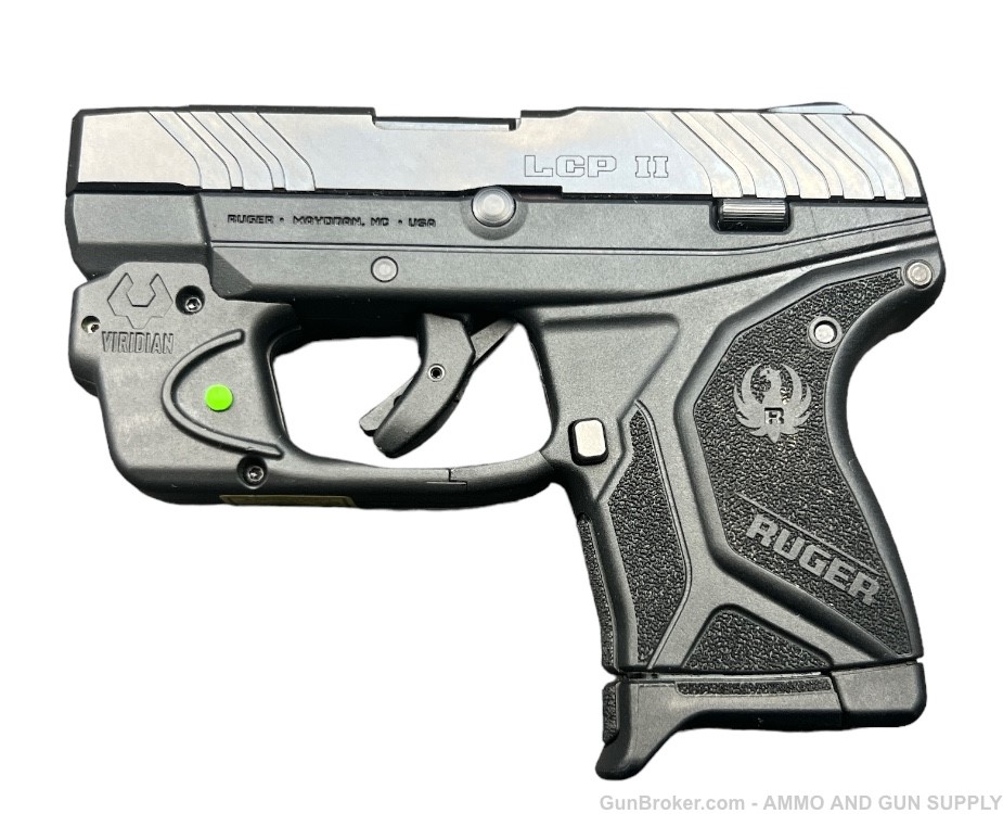 RUGER LCP II .380 ACP PISTOL WITH VIRIDIAN GREEN LASER-img-0