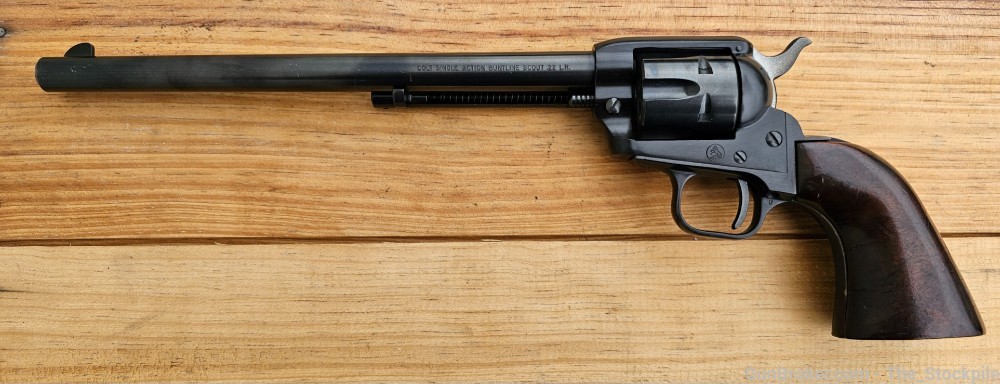 Colt Single Action Buntline Scout .22 LR 9.5" Bbl Blued Wood Grips 1959 Mfg-img-0