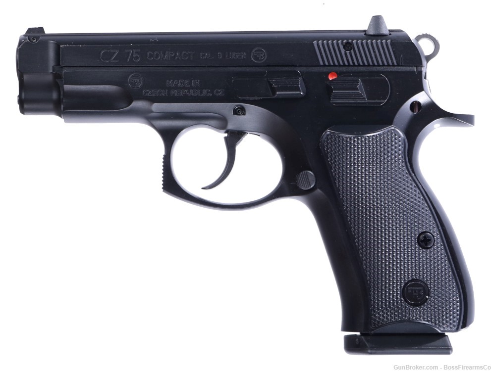 Czech Made CZ-75 Compact 9mm Luger Semi-Auto Pistol 3.5"- Used (SL)-img-1