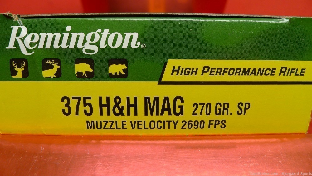 375 H&H Remington High Performance 270gr SP 20rd-img-0