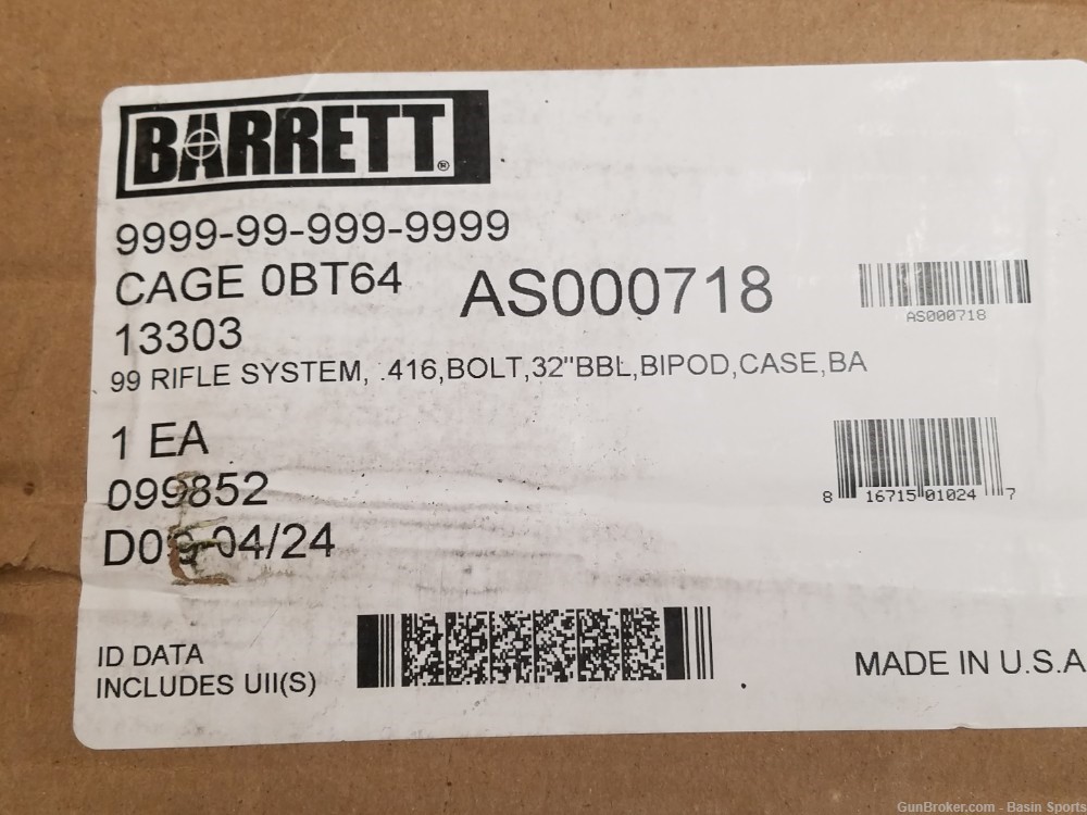 Barrett Model 99 416 M99 416BARRETT 13303-img-5