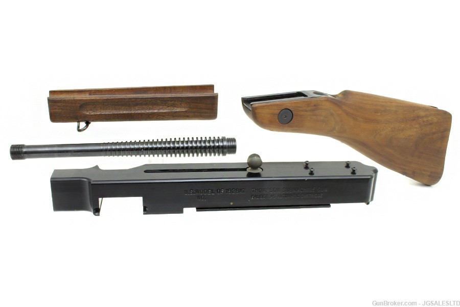 Thompson 1928 Machinegun Parts Set, Barrel, Stock, &Display Receiver No FFL-img-0
