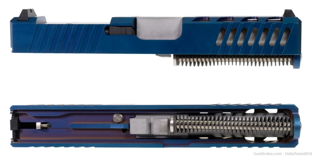 Complete Assembled Optic Ready Slide for Glock 19 Gen 3 | Blue DLC Slide-img-1