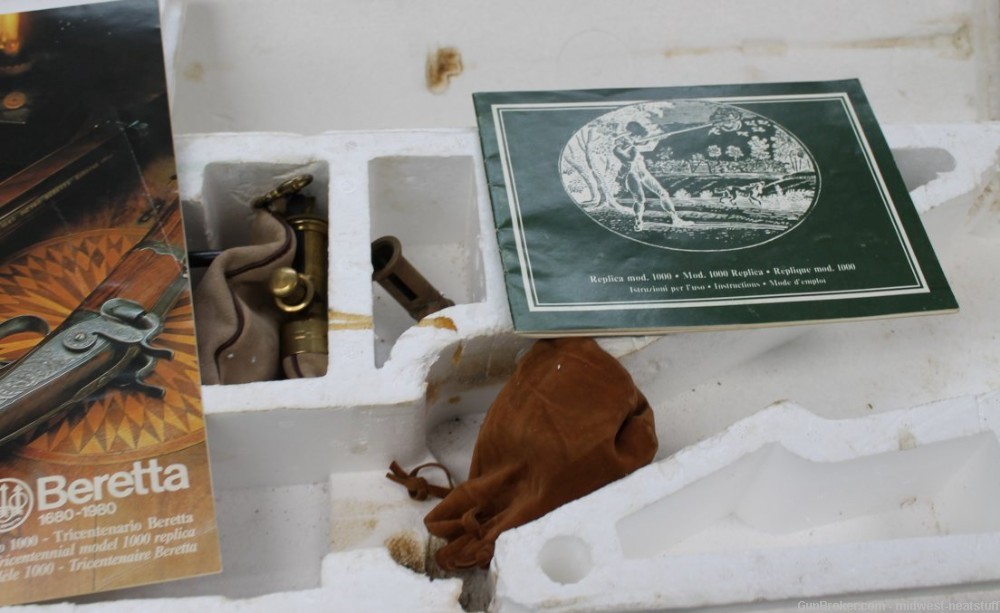 Beretta  Black Powder Shotgun 1680-1980  Box&Extras 12GAl Tricentennial -img-9