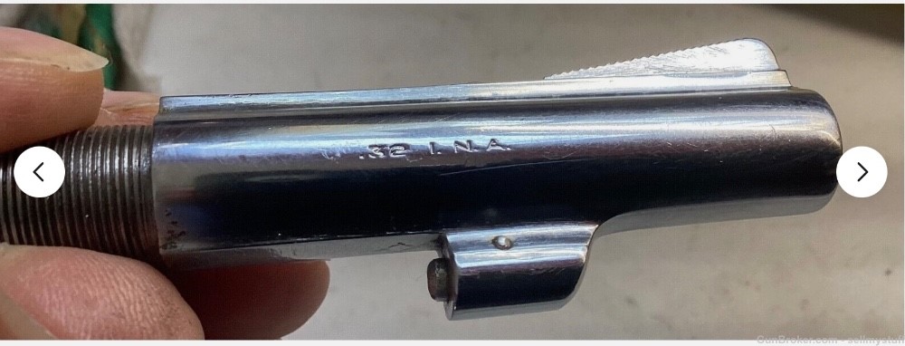 INA TIGER Revolver .32 caliber Chrome BARREL . FIXED sight ,  3 1/4” -img-6