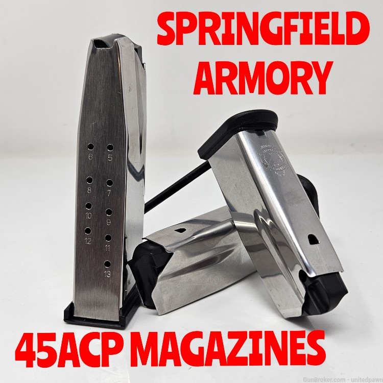 Lot of 3, Springfield Armory XD 45acp magazines -img-0