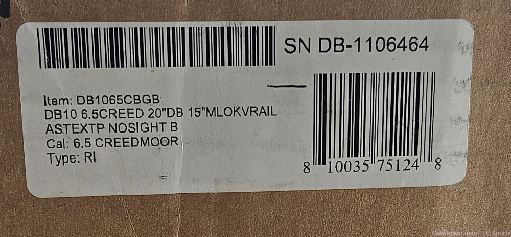 Diamondback DB1065CBGB 6.5 Creedmore unfired, NIB-img-2