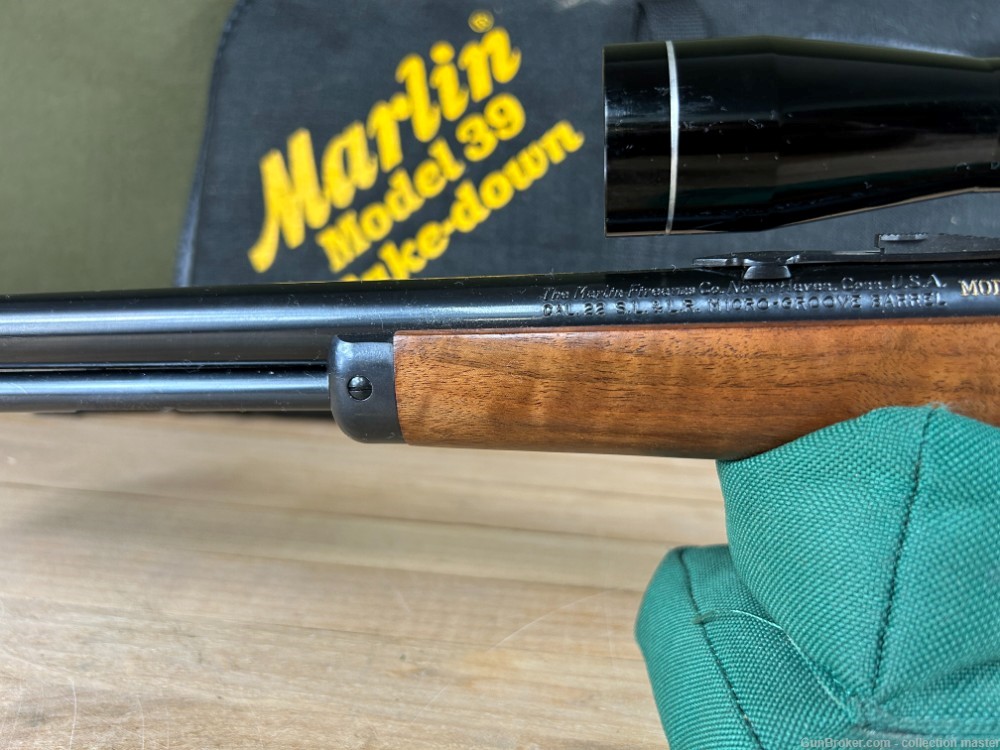 Marlin Model 39TDS Lever Action Take Down .22LR Rifle VGC 16.5" Brl .22 -img-4