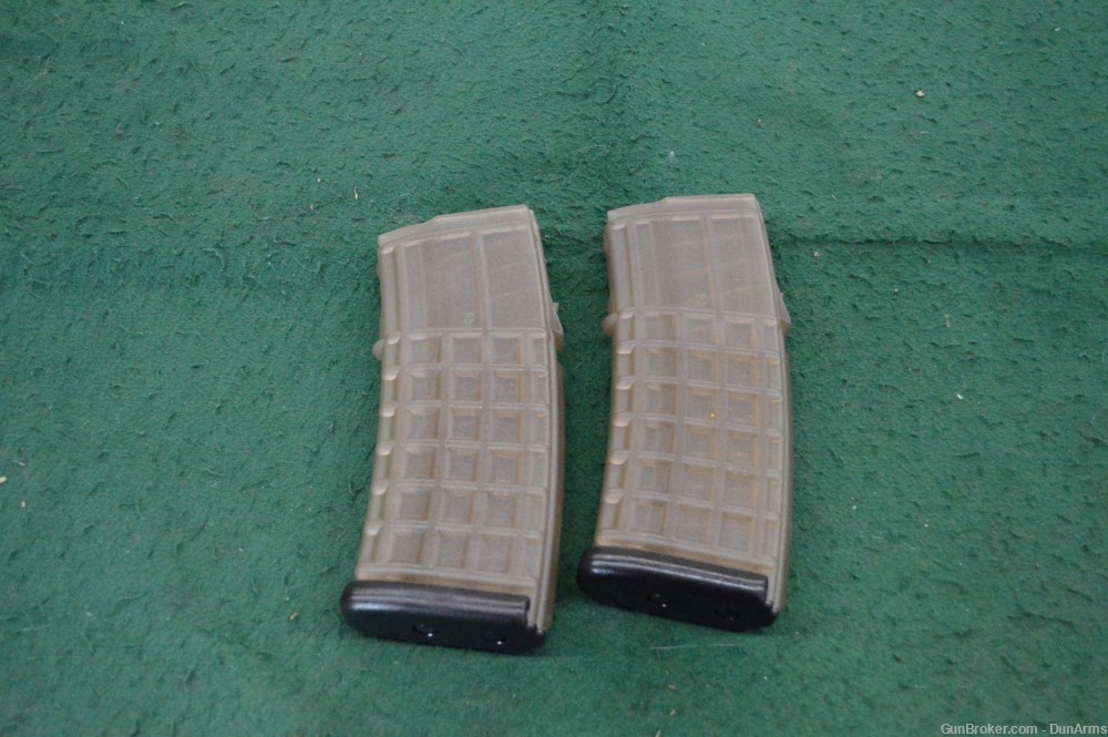 Lot of 2 Pre-Ban Steyr AUG 30rd 5.56 / .223 Rem Waffle Mags Magazines Green-img-2