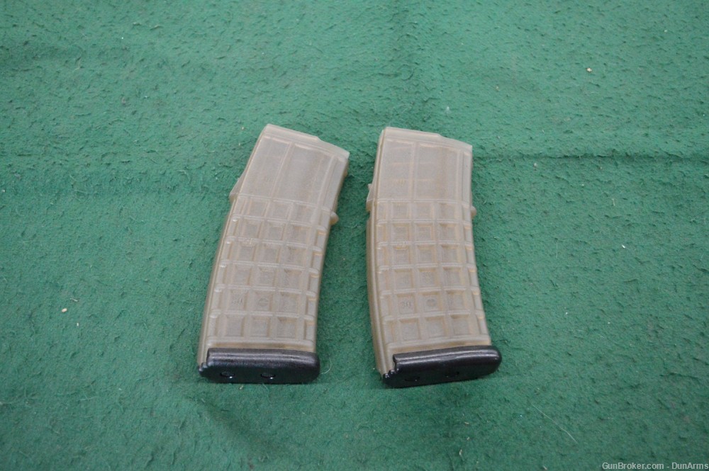 Lot of 2 Pre-Ban Steyr AUG 30rd 5.56 / .223 Rem Waffle Mags Magazines Green-img-1