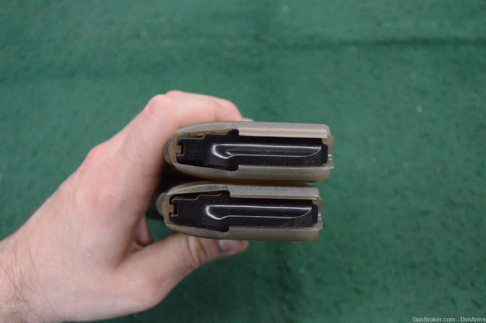 Lot of 2 Pre-Ban Steyr AUG 30rd 5.56 / .223 Rem Waffle Mags Magazines Green-img-5