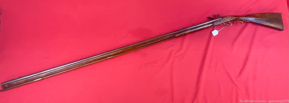 Custom Contemporary Berkshire County PA Long Rifle 54 Cal MDH Signed 46 In-img-1