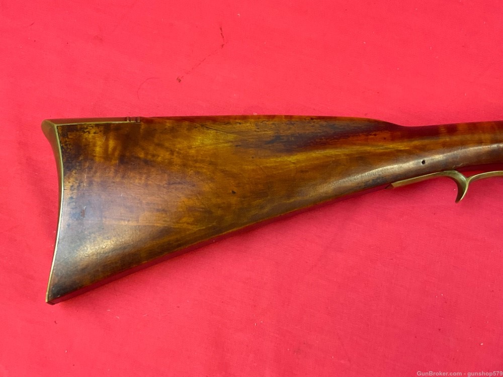 Custom Contemporary Berkshire County PA Long Rifle 54 Cal MDH Signed 46 In-img-9