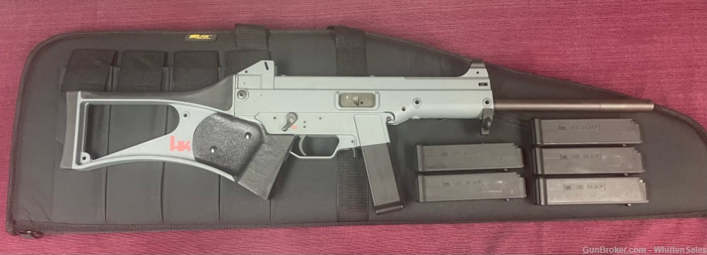 HK USC 45ACP Gray Finish 6 Mags and Tactical Bag CA OK -img-0