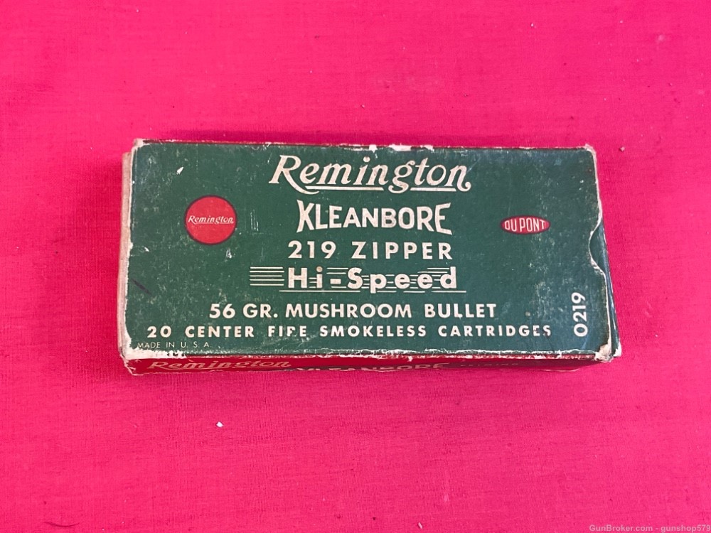 Vintage Remington 219 Zipper Factory OEM 56 Grain HP Marlin Winchester C&R-img-0