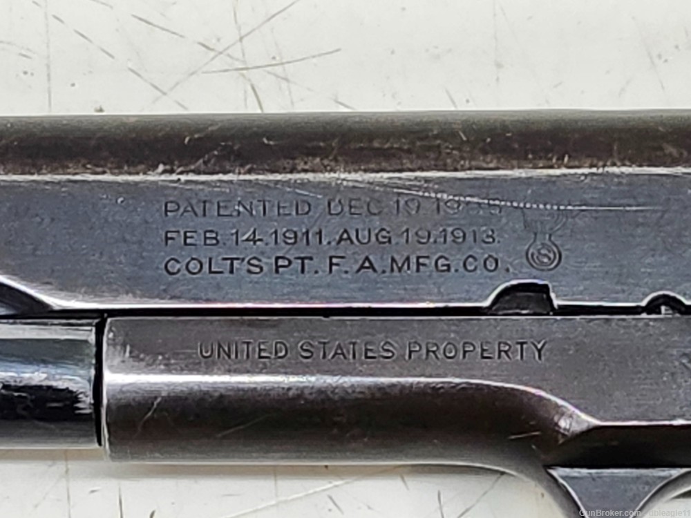 Colt  Model of 1911 U.S. Army 45 ACP 5in Bbl Blued US Property Stamped-img-19